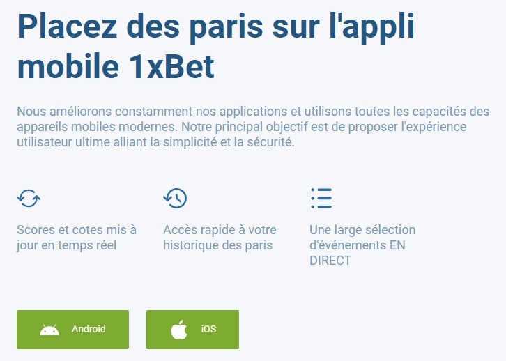 1xbet application