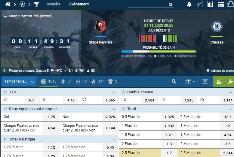 1xbet paris sportifs
